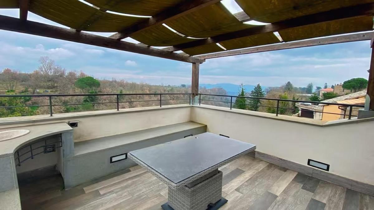 Epic Rooftop Terrace Overlooking Civita Valley Bagnoregio Exteriör bild